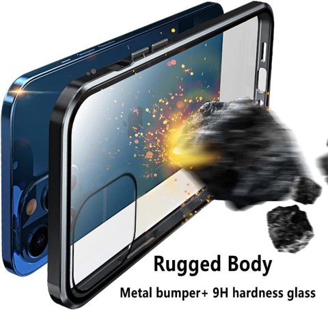 ETUI POKROWIEC DO APPLE IPHONE 12 MINI TWARDY CASE 360 PRZÓD TYŁ OCHRONA