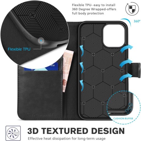 ETUI POKROWIEC DO APPLE IPHONE 12 PRO MAX EKOSKÓRA CZARNY ZAMYKANY Z KLAPKĄ ETUI POKROWIEC DO APPLE IPHONE 12 PRO MAX EKOSKÓRA CZARNY ZAMYKANY Z KLAPKĄ