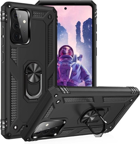 ETUI POKROWIEC DO SAMSUNG GALAXY A72 5G/4G CZARNE SOLIDNE PLECKI +RING ETUI POKROWIEC DO SAMSUNG GALAXY A72 5G/4G CZARNE SOLIDNE PLECKI +RING