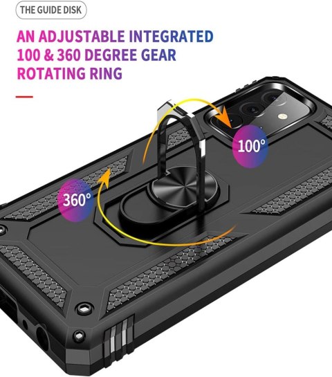 ETUI POKROWIEC DO SAMSUNG GALAXY A72 5G/4G CZARNE SOLIDNE PLECKI +RING ETUI POKROWIEC DO SAMSUNG GALAXY A72 5G/4G CZARNE SOLIDNE PLECKI +RING