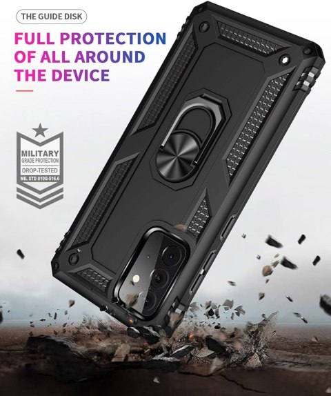ETUI POKROWIEC DO SAMSUNG GALAXY A72 5G/4G CZARNE SOLIDNE PLECKI +RING ETUI POKROWIEC DO SAMSUNG GALAXY A72 5G/4G CZARNE SOLIDNE PLECKI +RING