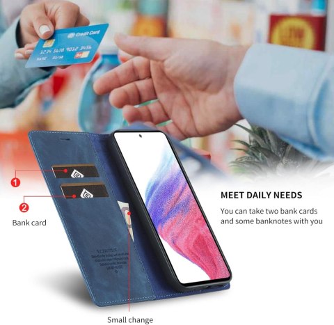 ETUI POKROWIEC DO SAMSUNG GALAXY A73 5G NIEBIESKI ZAMYKANY Z KLAPKĄ CASE ETUI POKROWIEC DO SAMSUNG GALAXY A73 5G NIEBIESKI ZAMYKANY Z KLAPKĄ CASE
