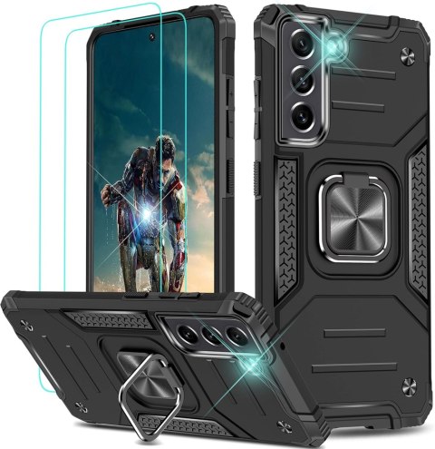 ETUI POKROWIEC DO SAMSUNG GALAXY S22 CZARNE SOLIDNE PANCERNE PLECKI +RING ETUI POKROWIEC DO SAMSUNG GALAXY S22 CZARNE SOLIDNE PANCERNE PLECKI +RING