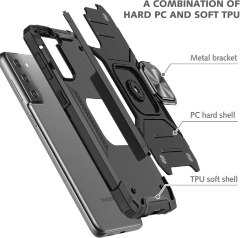 ETUI POKROWIEC DO SAMSUNG GALAXY S22 CZARNE SOLIDNE PANCERNE PLECKI +RING ETUI POKROWIEC DO SAMSUNG GALAXY S22 CZARNE SOLIDNE PANCERNE PLECKI +RING
