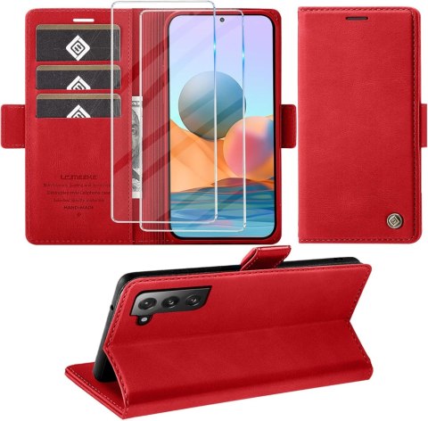 ETUI SAMSUNG GALAXY A13 5G CZERWONY ZAMYKANY Z KLAPKĄ +2x SZKŁO HARTOWANE ETUI SAMSUNG GALAXY A13 5G CZERWONY ZAMYKANY Z KLAPKĄ +2x SZKŁO HARTOWANE