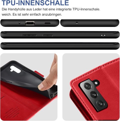 ETUI SAMSUNG GALAXY A13 5G CZERWONY ZAMYKANY Z KLAPKĄ +2x SZKŁO HARTOWANE ETUI SAMSUNG GALAXY A13 5G CZERWONY ZAMYKANY Z KLAPKĄ +2x SZKŁO HARTOWANE