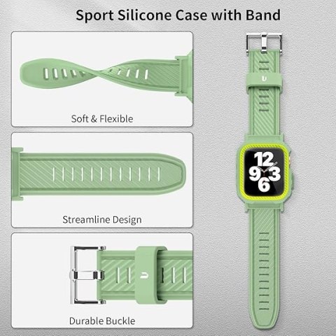 ETUI Z PASKIEM DO ZEGARKA APPLE WATCH 42mm SE/7/6/5/4/3/2/1 ZIELONY ETUI Z PASKIEM DO ZEGARKA APPLE WATCH 42mm SE/7/6/5/4/3/2/1 ZIELONY