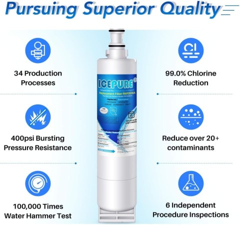 FILTR DO WODY ICEPURE RWF0500A Whirlpool 4396508 4396510 Filter 5 EDR5RXD1 FILTR DO WODY ICEPURE RWF0500A Whirlpool 4396508 4396510 Filter 5 EDR5RXD1