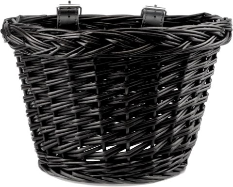 KOSZYK ROWEROWY DLA DZIECI CZARNY WIKLINOWY KOSZ PASKI ROWER 24,5x19x17cm KOSZYK ROWEROWY DLA DZIECI CZARNY WIKLINOWY KOSZ PASKI ROWER 24,5x19x17cm