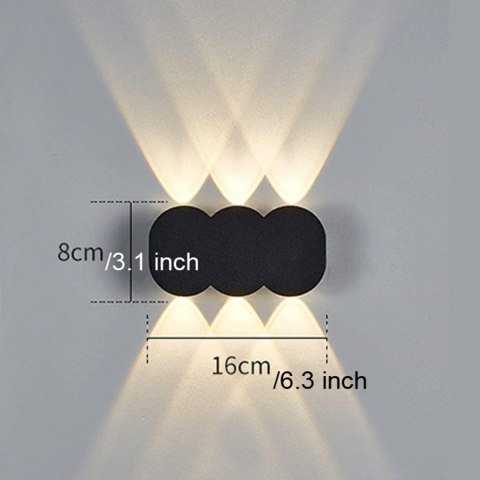 LAMPA ŚCIENNA KINKIET LED BIAŁY CIEPŁY INDUSTRIAL IP65 PUNKTOWE OŚWIETLENIE