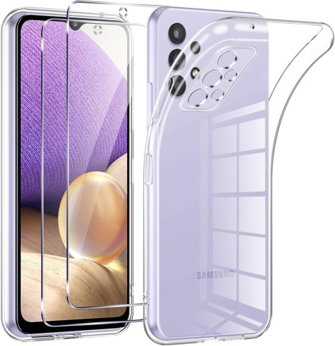 SILIKONOWE ETUI SAMSUNG GALAXY A32 5G PRZEZROCZYSTE +2X SZKŁO HARTOWANE SILIKONOWE ETUI SAMSUNG GALAXY A32 5G PRZEZROCZYSTE +2X SZKŁO HARTOWANE