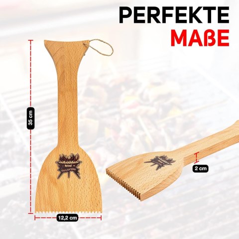 SKROBAK DO CZYSZCZENIA RUSZTU GRILLA BBQ DREWNIANY Z ROWKAMI CZYŚCIK SOSNA SKROBAK DO CZYSZCZENIA RUSZTU GRILLA BBQ DREWNIANY Z ROWKAMI CZYŚCIK SOSNA