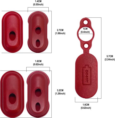ZESTAW ZAŚLEPEK PORTU ŁADOWANIA DO HULAJNOGI Xiaomi 1S/M365/M365 Pro/Pro 2 ZESTAW ZAŚLEPEK PORTU ŁADOWANIA DO HULAJNOGI Xiaomi 1S/M365/M365 Pro/Pro 2