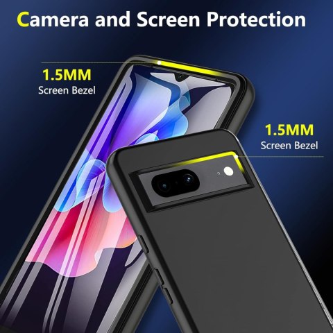 ETUI DO GOOGLE PIXEL 7 SZARY CASE CZARNY SILIKONOWY OCHRONA 360 PRZÓD TYŁ ETUI DO GOOGLE PIXEL 7 SZARY CASE CZARNY SILIKONOWY OCHRONA 360 PRZÓD TYŁ