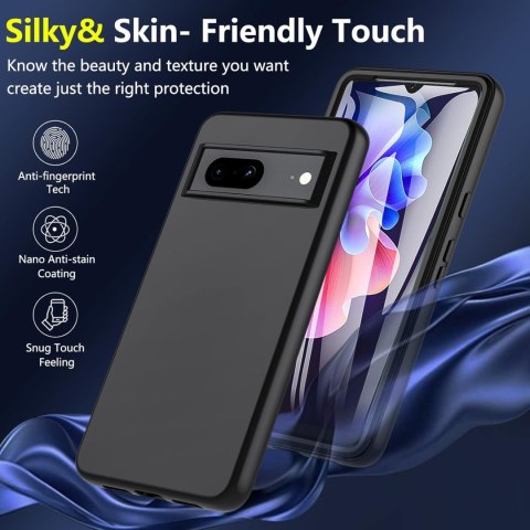 ETUI DO GOOGLE PIXEL 7 SZARY CASE CZARNY SILIKONOWY OCHRONA 360 PRZÓD TYŁ ETUI DO GOOGLE PIXEL 7 SZARY CASE CZARNY SILIKONOWY OCHRONA 360 PRZÓD TYŁ