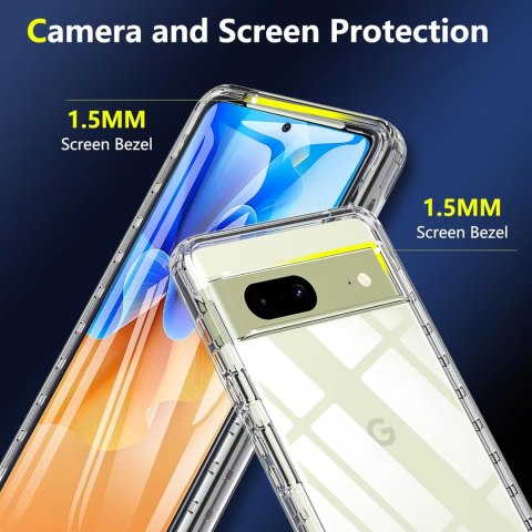 ETUI DO GOOGLE PIXEL 7 SZARY CASE SILIKONOWY PRZEZROCZYSTY 360 PRZÓD TYŁ ETUI DO GOOGLE PIXEL 7 SZARY CASE SILIKONOWY PRZEZROCZYSTY 360 PRZÓD TYŁ