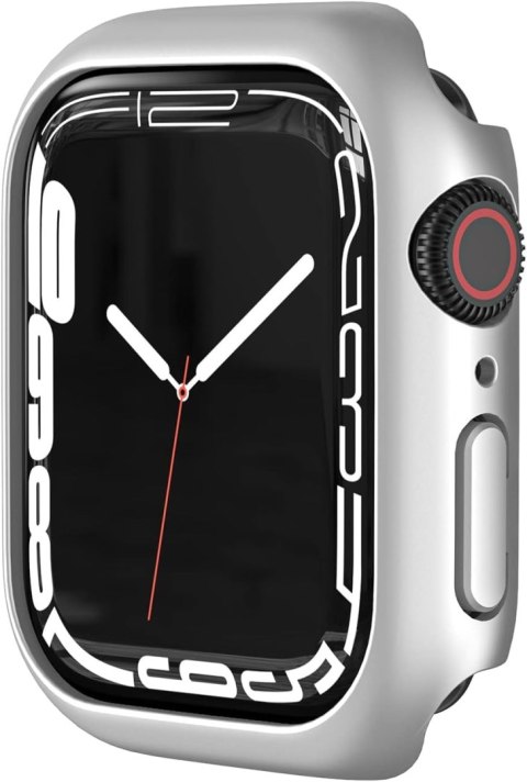ETUI NA SMARTWATCH APPLE WATCH SERII 7 45mm SREBRNA OBUDOWA ZE SZKŁEM ETUI NA SMARTWATCH APPLE WATCH SERII 7 45mm SREBRNA OBUDOWA ZE SZKŁEM