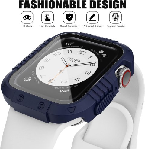 ETUI NA ZEGAREK APPLE WATCH 4/5/6/SE 44mm OBUDOWA WZMOCNIONA GRANATOWA ETUI NA ZEGAREK APPLE WATCH 4/5/6/SE 44mm OBUDOWA WZMOCNIONA GRANATOWA