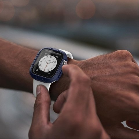ETUI NA ZEGAREK APPLE WATCH 4/5/6/SE 44mm OBUDOWA WZMOCNIONA GRANATOWA ETUI NA ZEGAREK APPLE WATCH 4/5/6/SE 44mm OBUDOWA WZMOCNIONA GRANATOWA