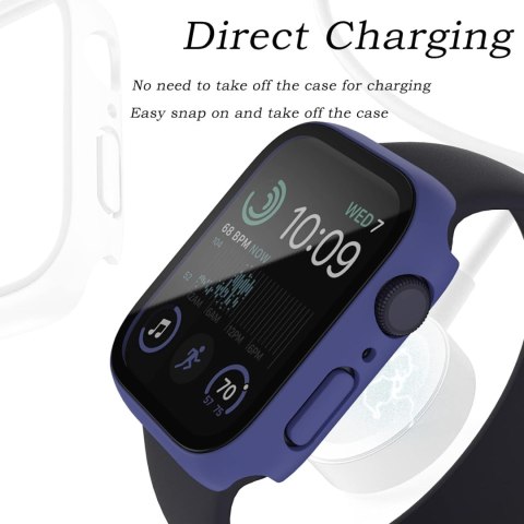 ETUI OBUDOWA NA ZEGAREK APPLE WATCH 7/8/9 41MM CASE GRANATOWY ZE SZKŁEM ETUI OBUDOWA NA ZEGAREK APPLE WATCH 7/8/9 41MM CASE GRANATOWY ZE SZKŁEM