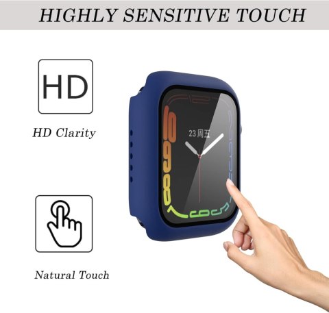 ETUI OBUDOWA NA ZEGAREK APPLE WATCH 7/8/9 41MM CASE GRANATOWY ZE SZKŁEM ETUI OBUDOWA NA ZEGAREK APPLE WATCH 7/8/9 41MM CASE GRANATOWY ZE SZKŁEM