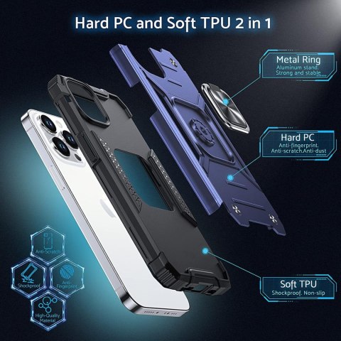 ETUI PANCERNE DO APPLE IPHONE 12/12 PRO 6.1" GRANATOWE Z UCHWYTEM ETUI PANCERNE DO APPLE IPHONE 12/12 PRO 6.1" GRANATOWE Z UCHWYTEM