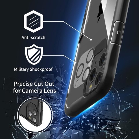 ETUI POKROWIEC DO APPLE IPHONE 11 PRO MAX BEZBARWNE PLECKI CZARNA RAMKA ETUI POKROWIEC DO APPLE IPHONE 11 PRO MAX BEZBARWNE PLECKI CZARNA RAMKA