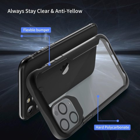 ETUI POKROWIEC DO APPLE IPHONE 11 PRO MAX BEZBARWNE PLECKI CZARNA RAMKA ETUI POKROWIEC DO APPLE IPHONE 11 PRO MAX BEZBARWNE PLECKI CZARNA RAMKA