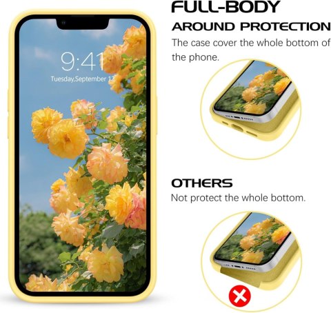 ETUI POKROWIEC DO APPLE IPHONE 13 PRO 6.1" ŻÓŁTE SOLIDNE SILIKONOWE PLECKI ETUI POKROWIEC DO APPLE IPHONE 13 PRO 6.1" ŻÓŁTE SOLIDNE SILIKONOWE PLECKI