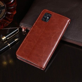 ETUI POKROWIEC DO ZTE BLADE V2020 SMART BRĄZOWE ZAMYKANE Z KLAPKĄ EKOSKÓRA