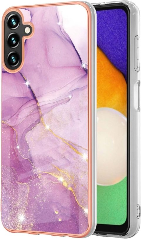 ETUI SAMSUNG GALAXY A04s/GALAXY A13 5G CASE FIOLETOWY SILIKONOWY ZŁOTA RAMA ETUI SAMSUNG GALAXY A04s/GALAXY A13 5G CASE FIOLETOWY SILIKONOWY ZŁOTA RAMA