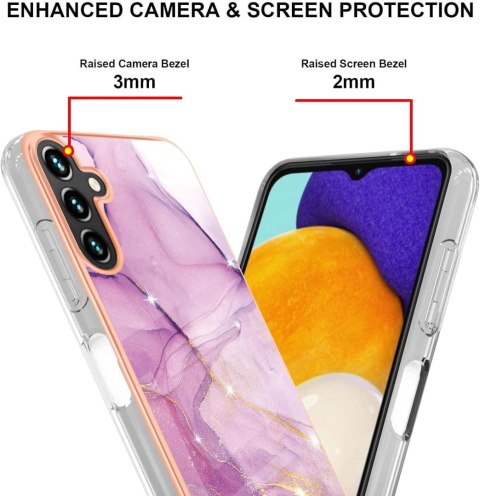 ETUI SAMSUNG GALAXY A04s/GALAXY A13 5G CASE FIOLETOWY SILIKONOWY ZŁOTA RAMA ETUI SAMSUNG GALAXY A04s/GALAXY A13 5G CASE FIOLETOWY SILIKONOWY ZŁOTA RAMA