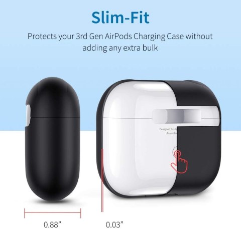 ETUI SILIKONOWE DO APPLE AIRPODS PRO 2-GENERACJI 2022 CASE CZARNY MATOWY LEKKI ETUI SILIKONOWE DO APPLE AIRPODS PRO 2-GENERACJI 2022 CASE CZARNY MATOWY LEKKI