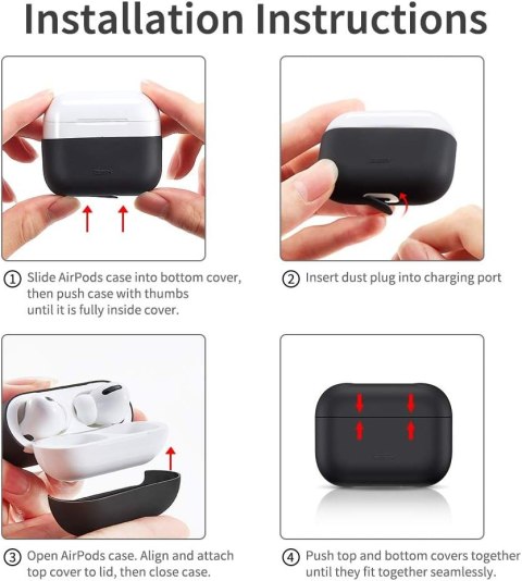 ETUI SILIKONOWE DO APPLE AIRPODS PRO 2-GENERACJI 2022 CASE CZARNY MATOWY LEKKI ETUI SILIKONOWE DO APPLE AIRPODS PRO 2-GENERACJI 2022 CASE CZARNY MATOWY LEKKI