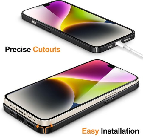 ETUI SILIKONOWE TWARDE DO APPLE IPHONE 14 PLUS 6.70" CZARNE LEKKIE CIENKIE