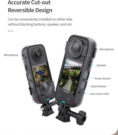 MOCOWANIE OCHRONNE OBUDOWA DO KAMERY Insta360 X3 OSŁONA OBIEKTYWU MOCOWANIE OCHRONNE OBUDOWA DO KAMERY Insta360 X3 OSŁONA OBIEKTYWU