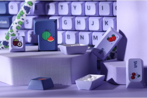 NAKŁADKI NA KLAWISZE KLAWIATURA MECHANICZNA KEYCAPS 104+24 FIOLETOWE OWOCE NAKŁADKI NA KLAWISZE KLAWIATURA MECHANICZNA KEYCAPS 104+24 FIOLETOWE OWOCE