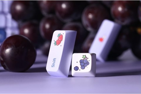 NAKŁADKI NA KLAWISZE KLAWIATURA MECHANICZNA KEYCAPS 104+24 FIOLETOWE OWOCE NAKŁADKI NA KLAWISZE KLAWIATURA MECHANICZNA KEYCAPS 104+24 FIOLETOWE OWOCE