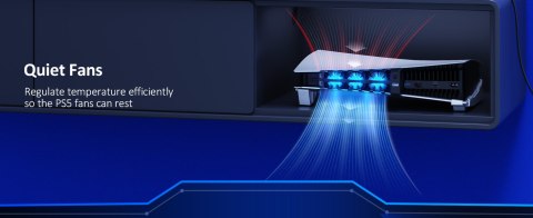 Wentylator chłodzący do PS5 Digital/Disc LED ON/OFF wydajny cichy NexiGo Wentylator chłodzący do PS5 Digital/Disc LED ON/OFF wydajny cichy NexiGo