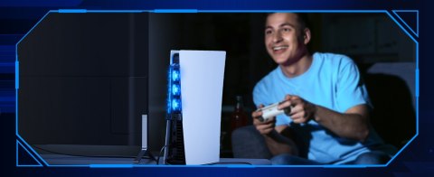 Wentylator chłodzący do PS5 Digital/Disc LED ON/OFF wydajny cichy NexiGo Wentylator chłodzący do PS5 Digital/Disc LED ON/OFF wydajny cichy NexiGo
