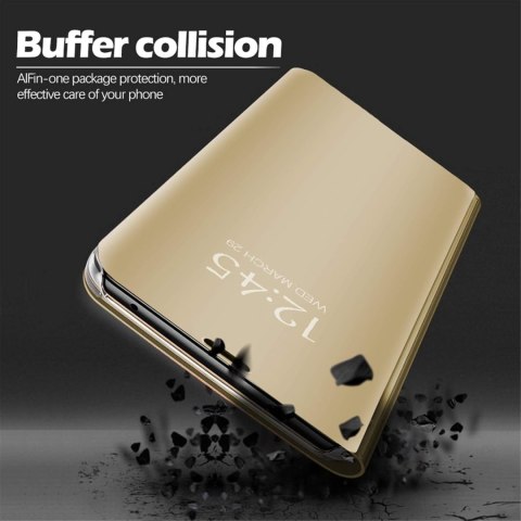 ZAMYKANE ETUI DO SAMSUNG GALAXY A12 5G LUSTRZANA ZŁOTA KLAPKA MOCNY CASE ZAMYKANE ETUI DO SAMSUNG GALAXY A12 5G LUSTRZANA ZŁOTA KLAPKA MOCNY CASE