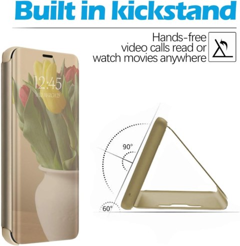 ZAMYKANE ETUI DO SAMSUNG GALAXY A12 5G LUSTRZANA ZŁOTA KLAPKA MOCNY CASE ZAMYKANE ETUI DO SAMSUNG GALAXY A12 5G LUSTRZANA ZŁOTA KLAPKA MOCNY CASE