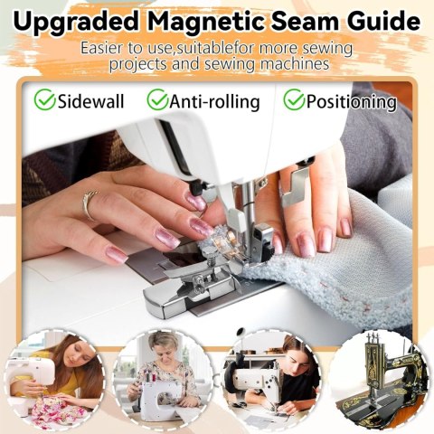 2x PROWADNIK SZWÓW UNIWERSALNY MAGNETYCZNY AKCESORIA DO MASZYNY DO SZYCIA 2x PROWADNIK SZWÓW UNIWERSALNY MAGNETYCZNY AKCESORIA DO MASZYNY DO SZYCIA