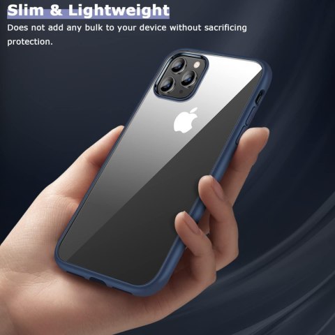 ETUI APPLE IPHONE 11 PRO TWARDE PRZEZROCZYSTE PLECKI GRANATOWA RAMKA ETUI APPLE IPHONE 11 PRO TWARDE PRZEZROCZYSTE PLECKI GRANATOWA RAMKA