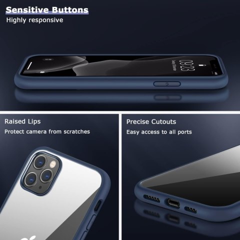 ETUI APPLE IPHONE 11 PRO TWARDE PRZEZROCZYSTE PLECKI GRANATOWA RAMKA ETUI APPLE IPHONE 11 PRO TWARDE PRZEZROCZYSTE PLECKI GRANATOWA RAMKA