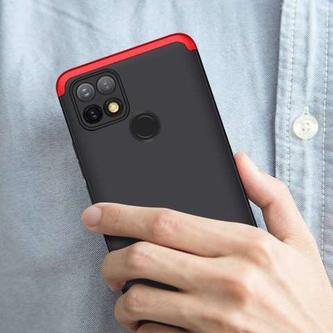 ETUI BUMPER DO OPPO A15/A15s 6.52" CASE CZARNY CZERWONY MATOWY WZMOCNIONY ETUI BUMPER DO OPPO A15/A15s 6.52" CASE CZARNY CZERWONY MATOWY WZMOCNIONY