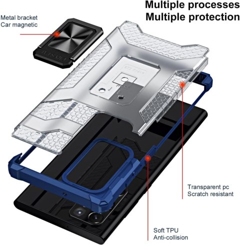 ETUI CASE DO SAMSUNG GALAXY S22 5G BEZBARWNE PLECKI NIEBIESKA RAMKA +RING ETUI CASE DO SAMSUNG GALAXY S22 5G BEZBARWNE PLECKI NIEBIESKA RAMKA +RING