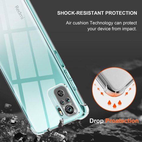 ETUI XIAOMI REDMI NOTE 10 4G BEZBARWNE SILIKONOWE PLECKI+2x SZKŁO HARTOWANE ETUI XIAOMI REDMI NOTE 10 4G BEZBARWNE SILIKONOWE PLECKI+2x SZKŁO HARTOWANE