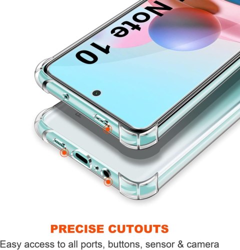 ETUI XIAOMI REDMI NOTE 10 4G BEZBARWNE SILIKONOWE PLECKI+2x SZKŁO HARTOWANE ETUI XIAOMI REDMI NOTE 10 4G BEZBARWNE SILIKONOWE PLECKI+2x SZKŁO HARTOWANE
