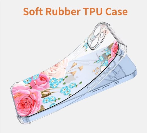 ETUI POKROWIEC APPLE IPHONE 14 PRO MAX BEZBARWNE SILIKONOWE PLECKI W KWIATY ETUI POKROWIEC APPLE IPHONE 14 PRO MAX BEZBARWNE SILIKONOWE PLECKI W KWIATY